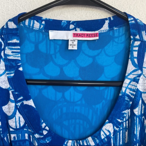 Tracy Reese Draped T Dress Sleeveless Blue - Picture 7 of 13